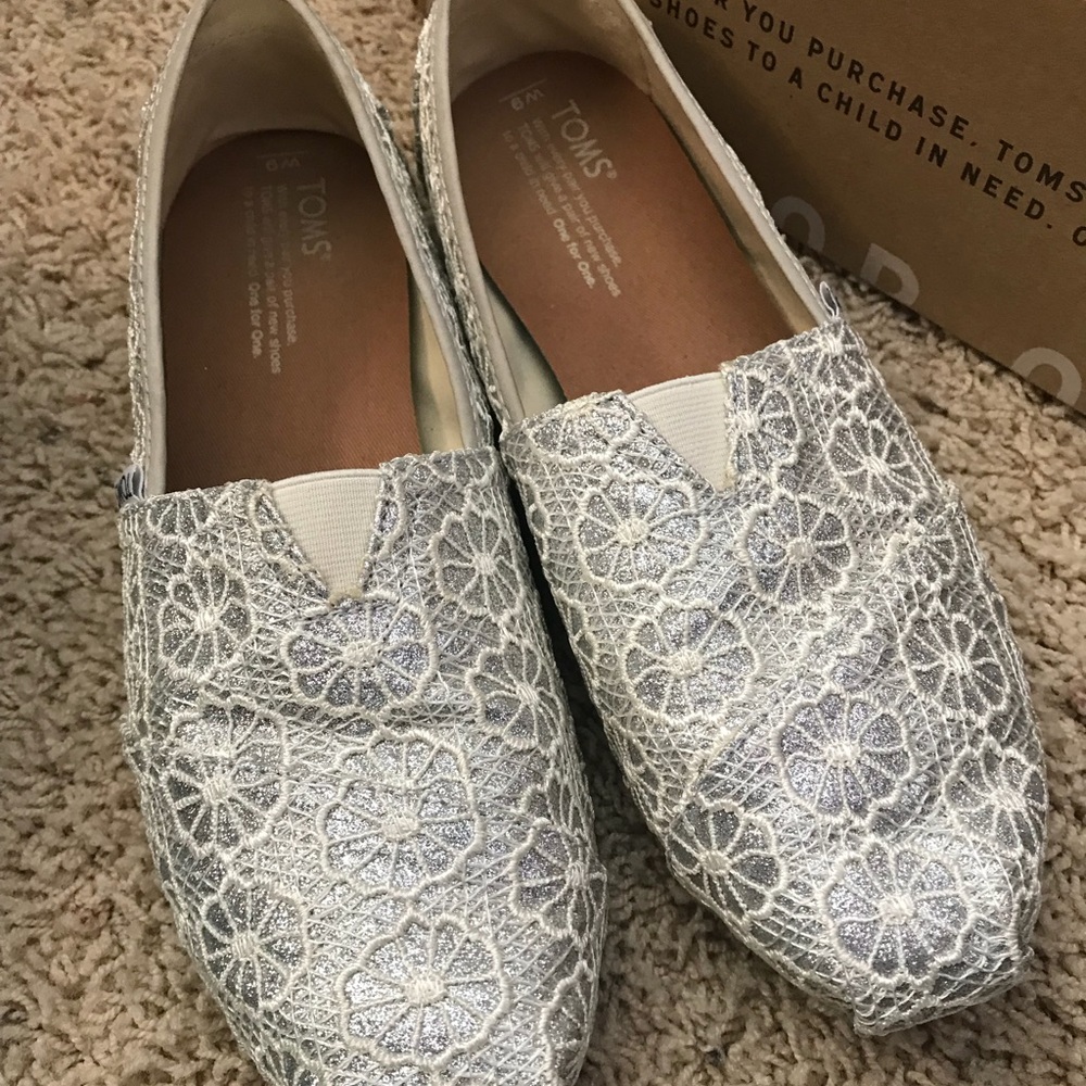 Silver Glittery Toms